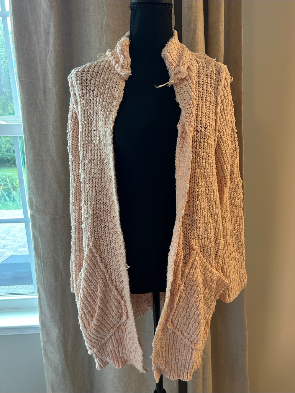 Free People distressed open-front cardigan